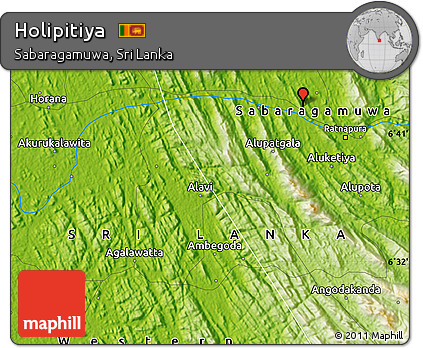 Physical Map of Holipitiya