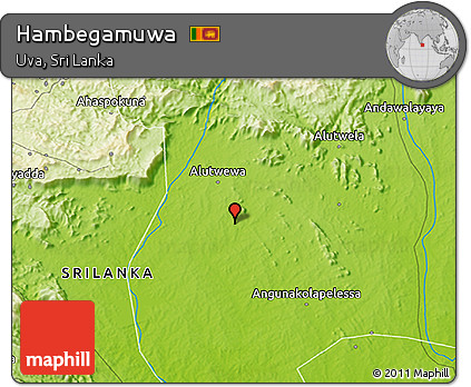 Physical 3D Map of Hambegamuwa