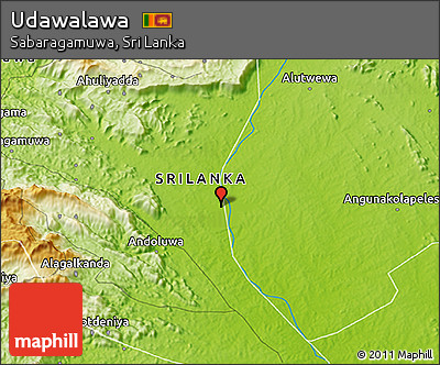 Physical 3D Map of Udawalawa