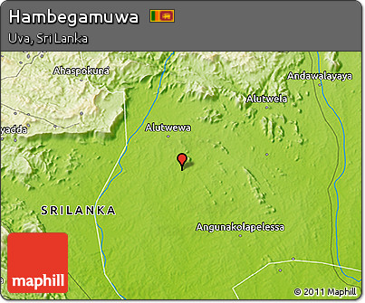 Physical 3D Map of Hambegamuwa