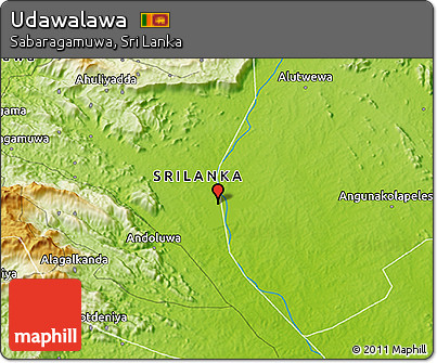 Physical 3D Map of Udawalawa