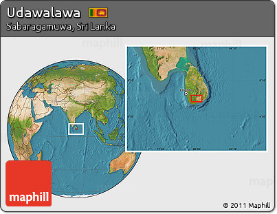 Satellite Location Map of Udawalawa