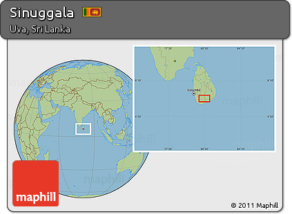 Savanna Style Location Map of Sinuggala