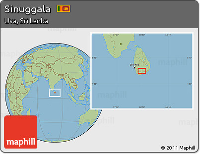 Savanna Style Location Map of Sinuggala