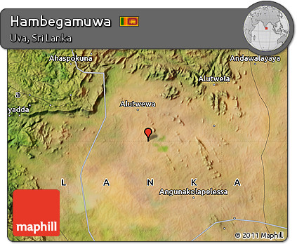 Satellite Map of Hambegamuwa