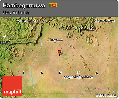 Satellite Map of Hambegamuwa