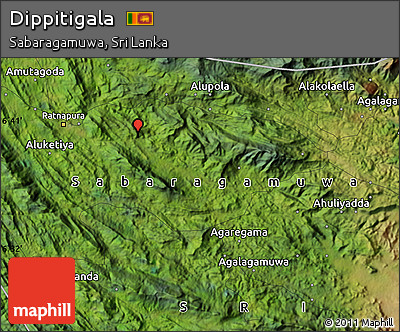 Satellite Map of Dippitigala