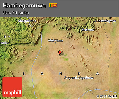 Satellite Map of Hambegamuwa
