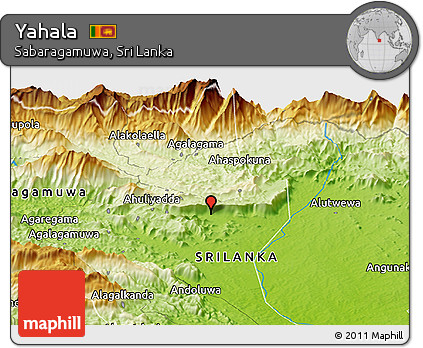 Physical Panoramic Map of Yahala