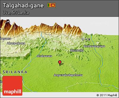 Physical Panoramic Map of Talgahadigane