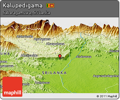 Physical Panoramic Map of Kalupedigama