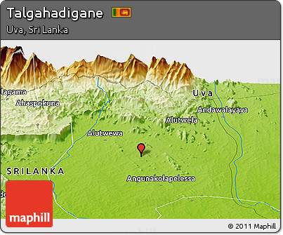 Physical Panoramic Map of Talgahadigane