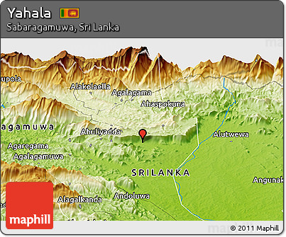 Physical Panoramic Map of Yahala