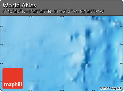 Physical Map of the Area around 6° 28' 13" N, 83° 13' 29" W