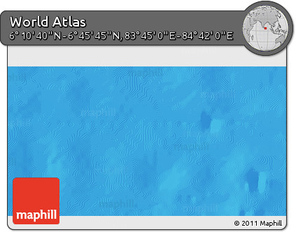 Physical 3D Map of the Area around 6° 28' 13" N, 84° 13' 29" E