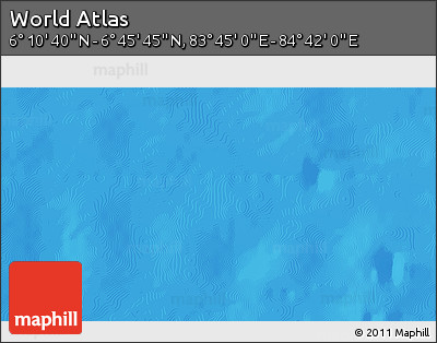 Physical 3D Map of the Area around 6° 28' 13" N, 84° 13' 29" E