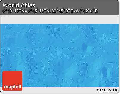 Physical 3D Map of the Area around 6° 28' 13" N, 84° 13' 29" E