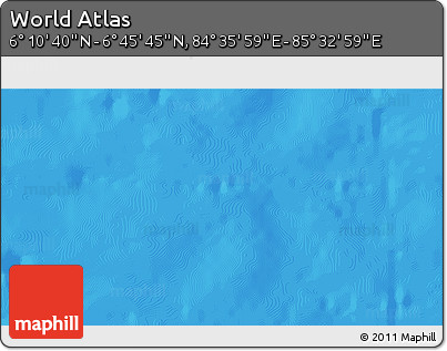 Physical 3D Map of the Area around 6° 28' 13" N, 85° 4' 29" E