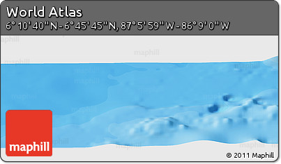 Political Panoramic Map of the Area around 6° 28' 13" N, 86° 37' 30" W