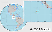 Gray Location Map of the area around 6° 28' 13" N, 87° 28' 29" W