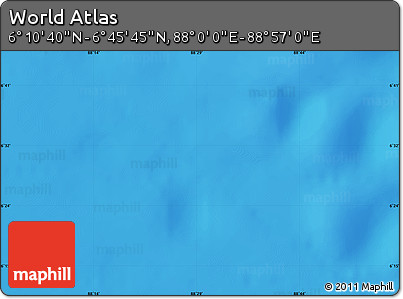 Physical Map of the Area around 6° 28' 13" N, 88° 28' 29" E
