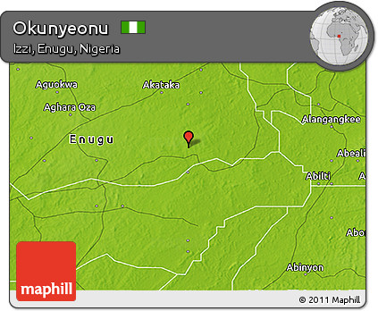 Physical 3D Map of Okunyeonu