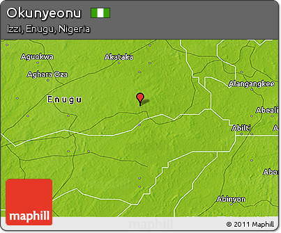 Physical 3D Map of Okunyeonu
