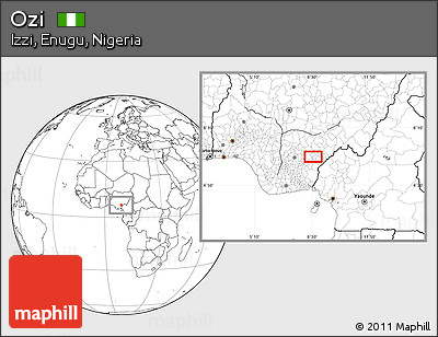 Blank Location Map of Ozi