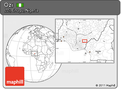 Blank Location Map of Ozi