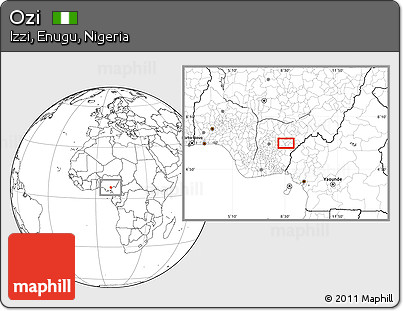 Blank Location Map of Ozi