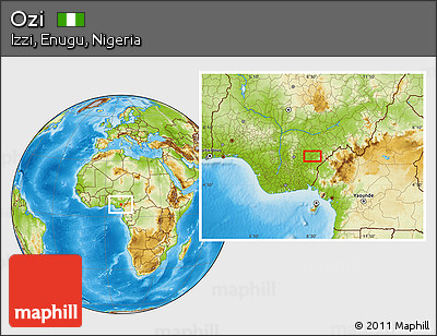 Physical Location Map of Ozi