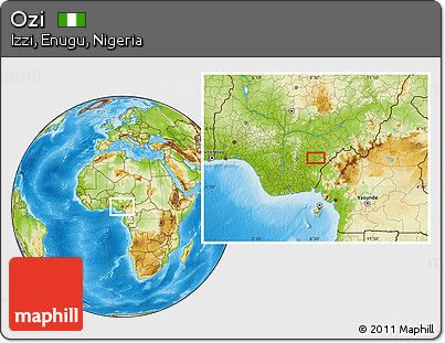 Physical Location Map of Ozi
