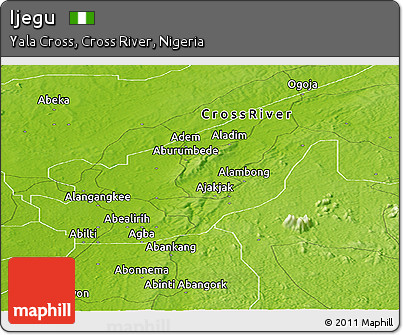 Physical Panoramic Map of Ijegu