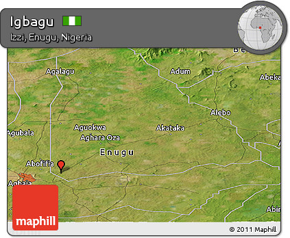 Satellite Panoramic Map of Igbagu
