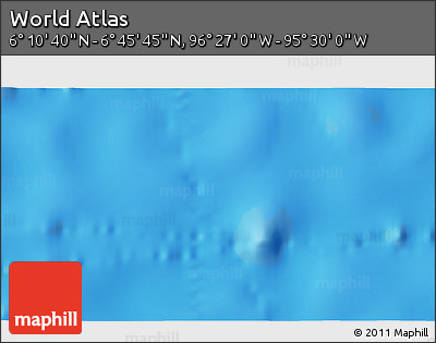 Shaded Relief 3D Map of the Area around 6° 28' 13" N, 95° 58' 29" W