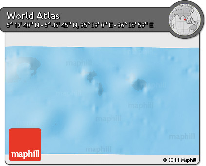 Physical 3D Map of the Area around 6° 28' 13" N, 96° 7' 30" E