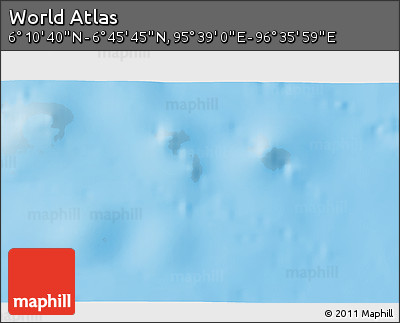 Physical 3D Map of the Area around 6° 28' 13" N, 96° 7' 30" E