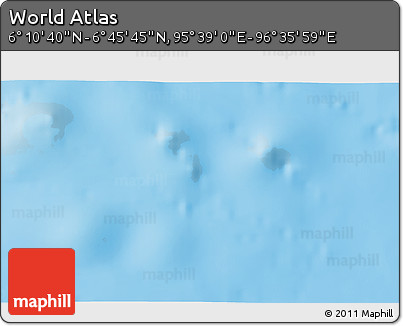 Physical 3D Map of the Area around 6° 28' 13" N, 96° 7' 30" E