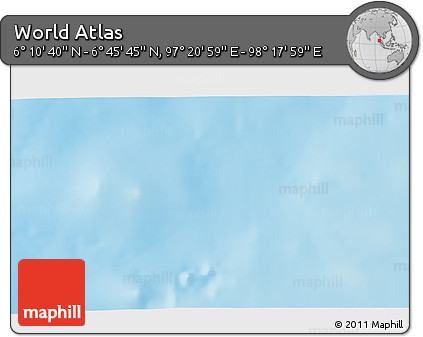 Physical 3D Map of the Area around 6° 28' 13" N, 97° 49' 29" E