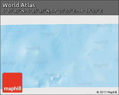 Physical 3D Map of the Area around 6° 28' 13" N, 97° 49' 29" E