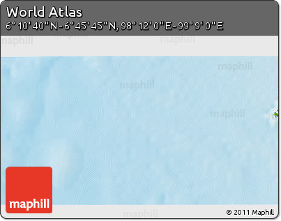 Physical 3D Map of the Area around 6° 28' 13" N, 98° 40' 30" E