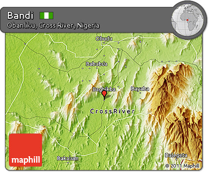 Physical 3D Map of Bandi