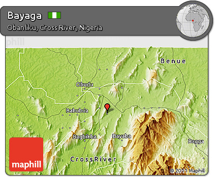 Physical 3D Map of Bayaga