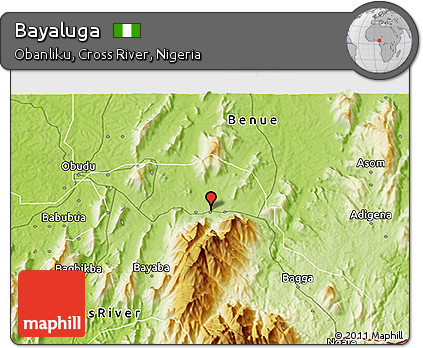 Physical 3D Map of Bayaluga