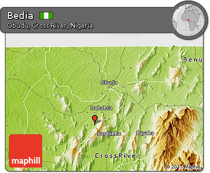 Physical 3D Map of Bedia