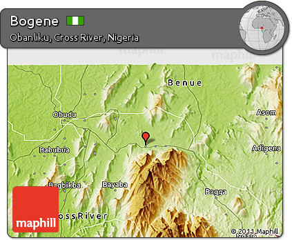 Physical 3D Map of Bogene