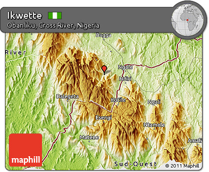 Physical 3D Map of Ikwette