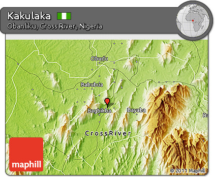 Physical 3D Map of Kakulaka