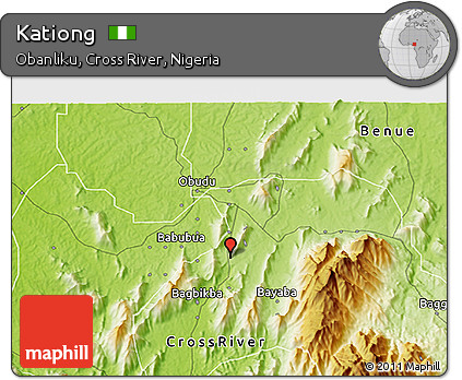 Physical 3D Map of Kationg
