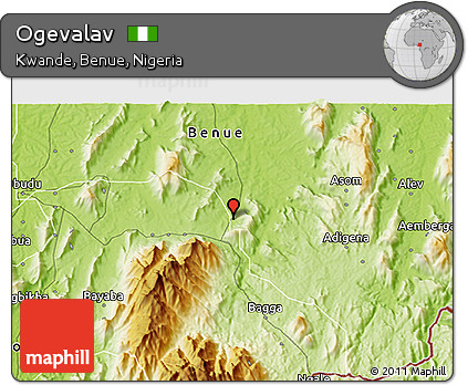 Physical 3D Map of Ogevalav